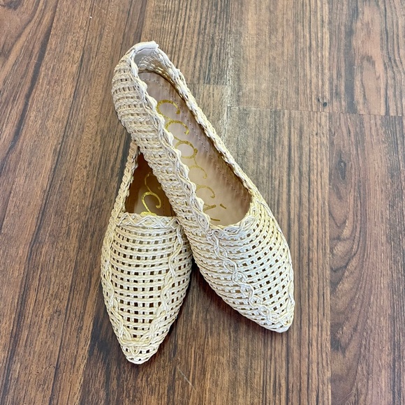 Raffia Woven Pointed-Toe Flats - Picture 2 of 4